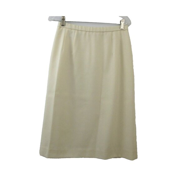 Pendleton Skirt Womens 8 Petite Pencil Straight Cream Lined 100% Virgin Wool NWT - Picture 1 of 8
